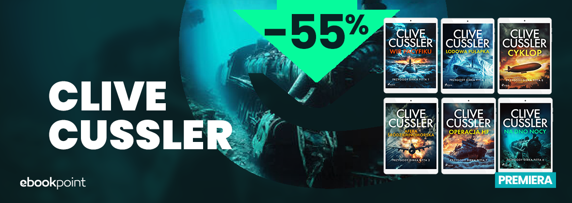 Grafika promocji - Clive Cussler - 55%